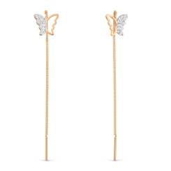 Threader earrings with zirconia 