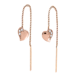 Threader earrings with zirconia 