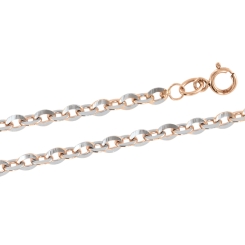Gold Ankerkette - Bicolor 50 cm