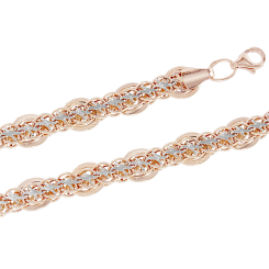 Gold Armband - Bicolor 20 cm ca. 4,9 gr