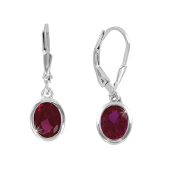Earrings with red zirconia 