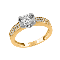 Women's ring with zirconia 