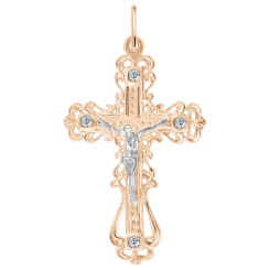 Anhänger-Kreuz mit Zirkonia 