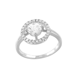 Women's ring with zirconia 