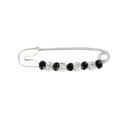 Brosche mit Onyx 