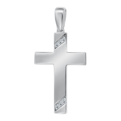 Anhänger-Kreuz mit Zirkonia 