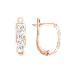 Earrings with zirconia 