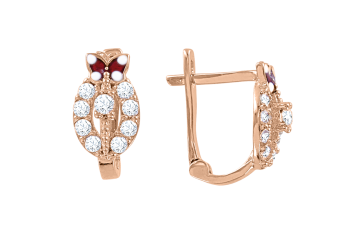 Earrings with zirconia 