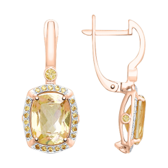 Ohrhänger mit Swarovski Zirkonia und Topas Swarovski 