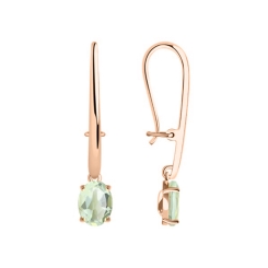 Earrings with green amethyst 