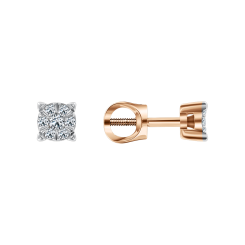 Stud earrings with diamonds 