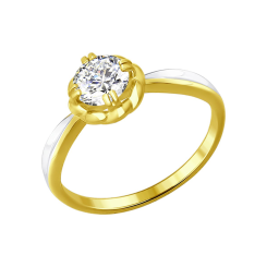 Кольцо с фианитом Swarovski 