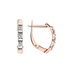 Серьги с фианитами Swarovski 