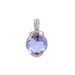 Pendant with diamonds and amethyst 
