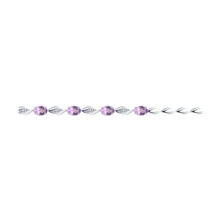 Armband mit Amethysten und Zirkonia 19 cm
