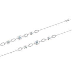 Armband mit Topas und Zirkonia 19 cm