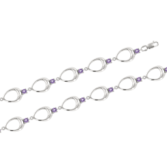 Bracelet with amethyst 