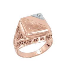 Men's ring with zirconia 