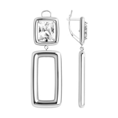 Earrings with zirconia 
