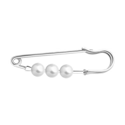 Brosche mit Perlen 