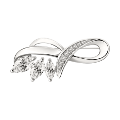Brosche mit Zirkonia 