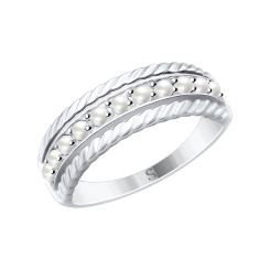 Кольцо с жемчужинами Swarovski 
