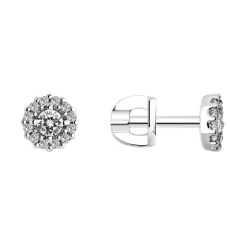 Stud earrings with zirconia 