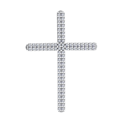 Anhänger-Kreuz mit Zirkonia 