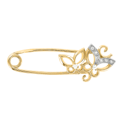 Brosche mit Zirkonia 