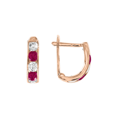 Серьги с фианитами 