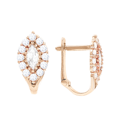 Earrings with zirconia 