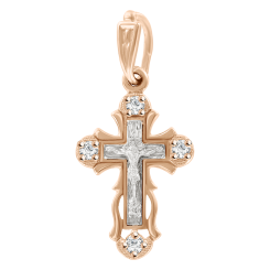Anhänger-Kreuz mit Zirkonia 