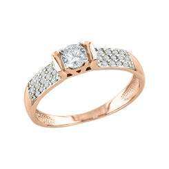 Кольцо с фианитами Swarovski 