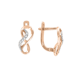 Earrings with zirconia 