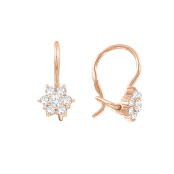 Earrings with zirconia 