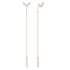 Threader earrings with zirconia 