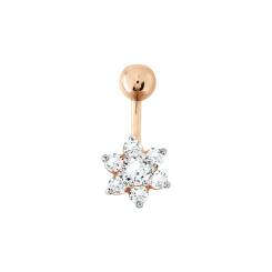 Bauchpiercing mit Zirkonia 