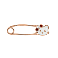 Brosche mit Emaille und Zirkonia 