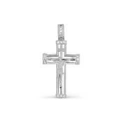 Anhänger - Kreuz mit Zirkonia 