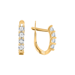 Серьги с фианитами Swarovski 
