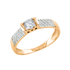 Кольцо с фианитами Swarovski 