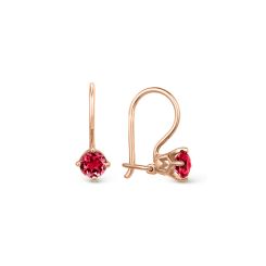 Серьги с корундом 