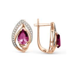 Ohrhänger mit Zirkonia und Korund 