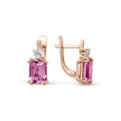 Ohrhänger mit Zirkonia und Korund 