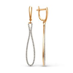 Серьги с фианитами 