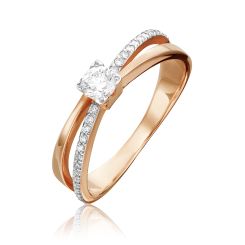 Women's ring with zirconia 