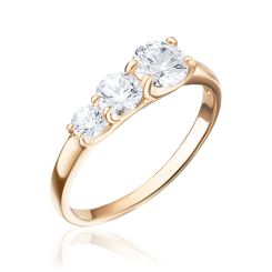 Women's ring with zirconia 