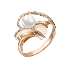 Damenring mit Perle 