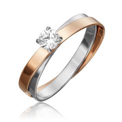 Women's ring with zirconia 