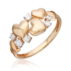 Women's ring with zirconia 